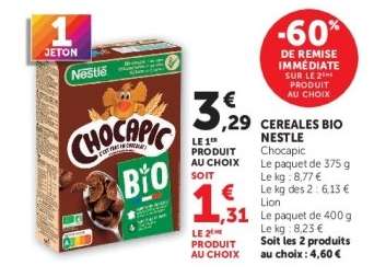 Céréales Bio Nestlé Chocapic