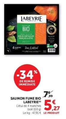 SAUMON FUME BIO LABEYRIE