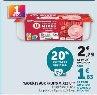 Yaourts aux fruits Mixes U