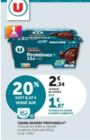 CREME DESSERT PROTEINEE U
