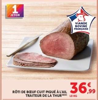 RÔTI DE BŒUF CUIT PIQUÉ À L'AIL TRAITEUR DE LA THUR