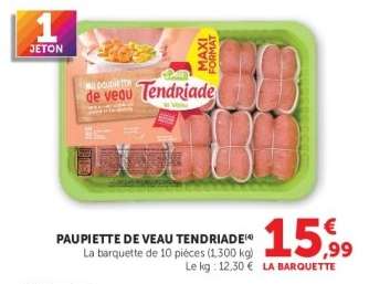 Paupiette de veau TENDRIADE