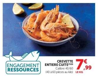 CREVETTE ENTIERE CUITE