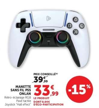 MANETTE SANS FIL PS5 ONLAN