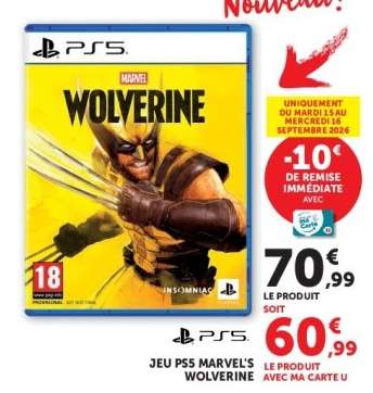 JEU PS5 MARVEL'S WOLVERINE