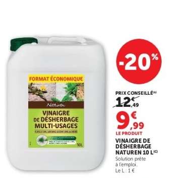 Vinaigre de Désherbage Naturen 10 L