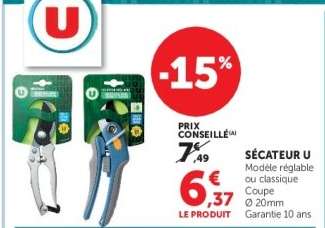 Sécateur U