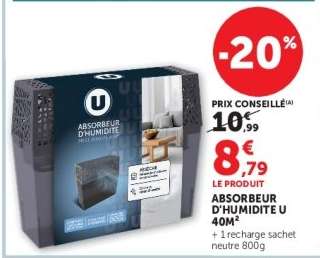 ABSORBEUR D'HUMIDITE U 40M²