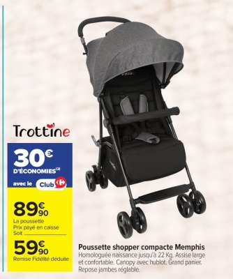 Poussette shopper compacte Memphis