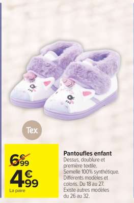 Pantoufles enfant