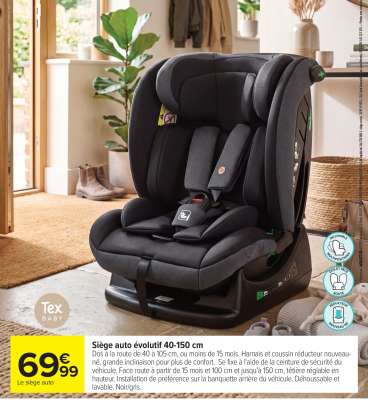 Siège auto évolutif 40-150 cm