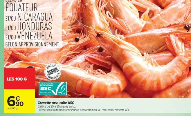 Crevette rose cuite ASC