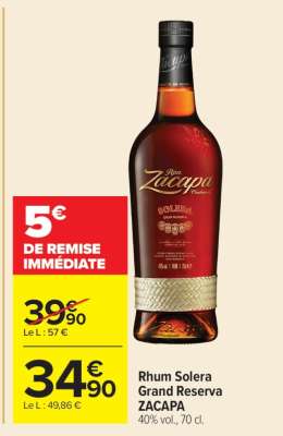 Rhum Solera Grand Reserva ZACAPA