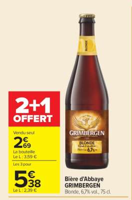 Bière d'Abbaye GRIMBERGEN