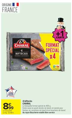 4 Biftecks CHARAL