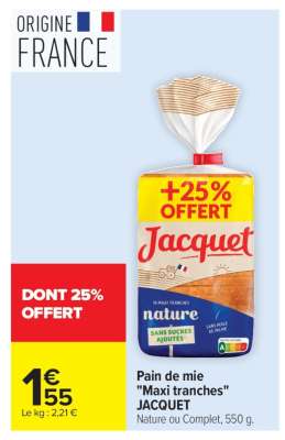 Pain de Mie Maxi Tranches Jacquet