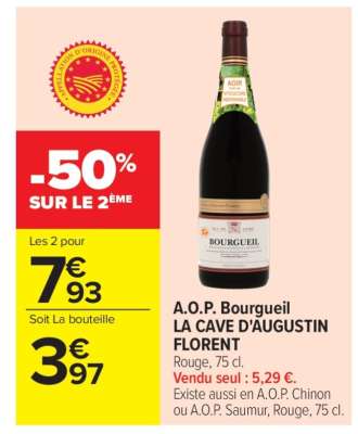 A.O.P. Bourgueil LA CAVE D'AUGUSTIN FLORENT