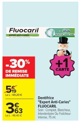 Dentifrice "Expert Anti-Caries" FLUOCARIL