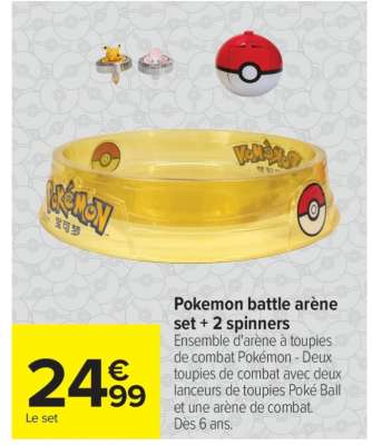 Pokemon battle arène set + 2 spinners