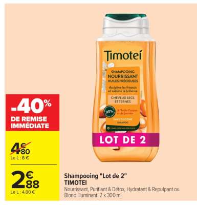 Shampooing "Lot de 2" TIMOTEI