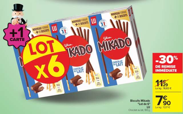 Biscuits Mikado "Lot de 6"