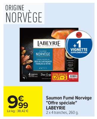 Saumon fumé Norvège "Offre Spéciale" LABEYRIE