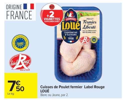 Cuisses de Poulet fermier Label Rouge LOUÉ