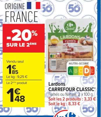 Lardons Carrefour Classic