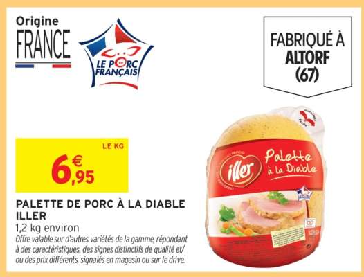 PALETTE DE PORC À LA DIABLE ILLER