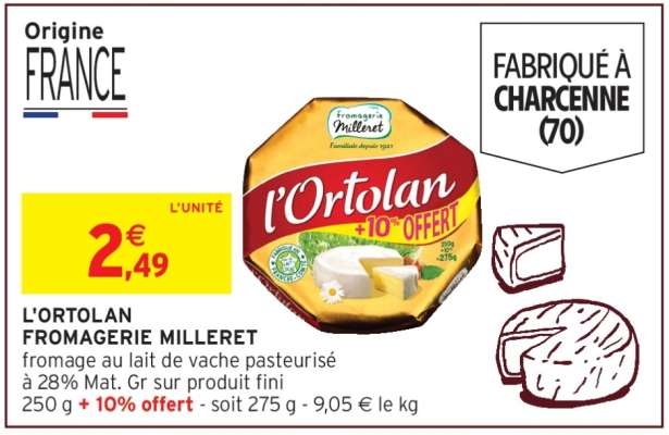 L'Ortolan Fromagerie Milleret