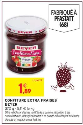 CONFITURE EXTRA FRAISES “BEYER”