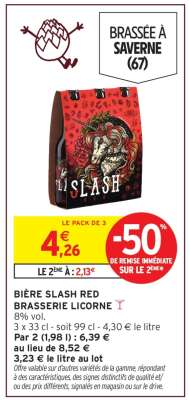 BIÈRE SLASH RED "BRASSERIE LICORNE"