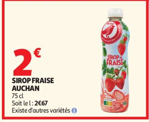 SIROP FRAISE AUCHAN