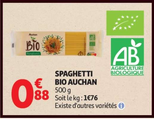 SPAGHETTI BIO AUCHAN