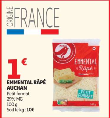 Emmental Râpé Auchan