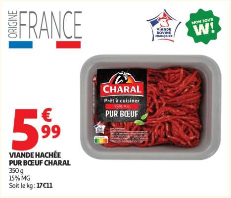 Viande Hachée Pur Bœuf Charal