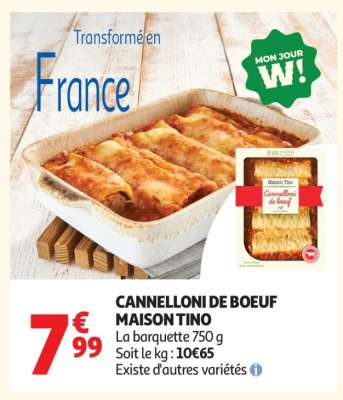 CANNELLONI DE BOEUF MAISON TINO