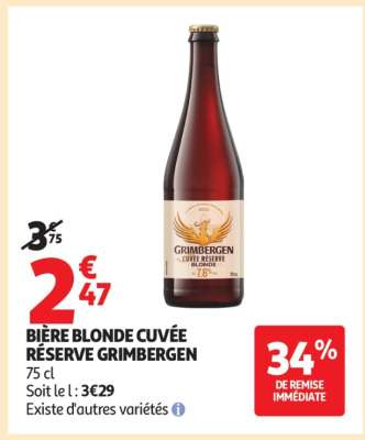 BIÈRE BLONDE CUVÉE RÉSERVE GRIMBERGEN