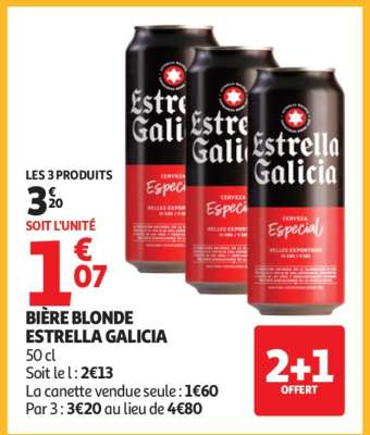 BIÈRE BLONDE ESTRELLA GALICIA