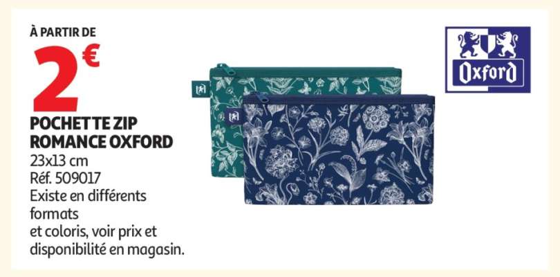 POCHETTE ZIP ROMANCE OXFORD