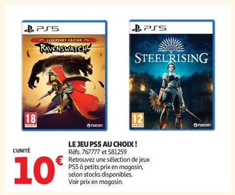 LE JEU PS5 AU CHOIX