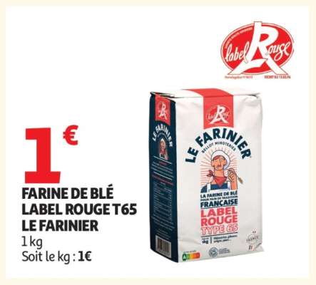 FARINE DE BLÉ LABEL ROUGE T65 LE FARINIER