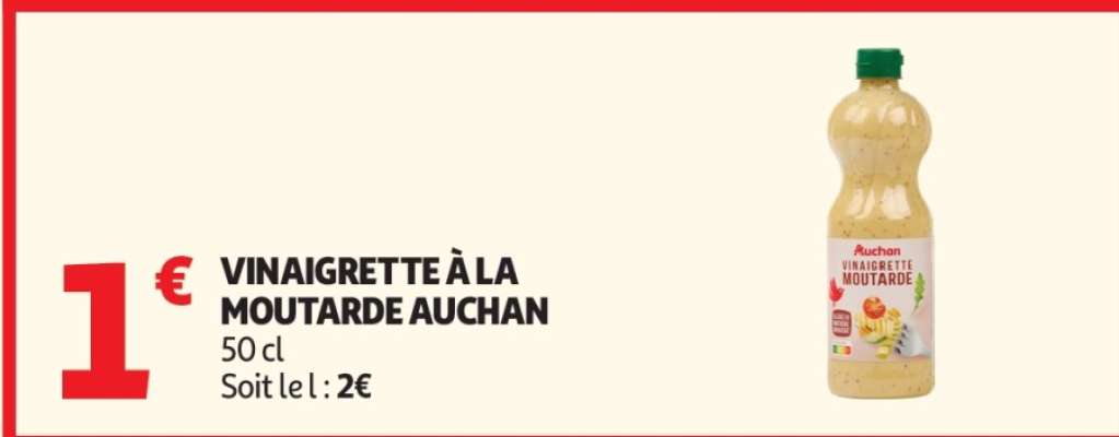 VINAIGRETTE À LA MOUTARDE AUCHAN