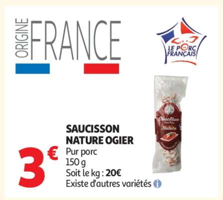 SAUCISSON NATURE OGIER