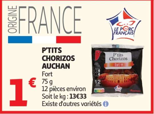 P'tits Chorizos Auchan