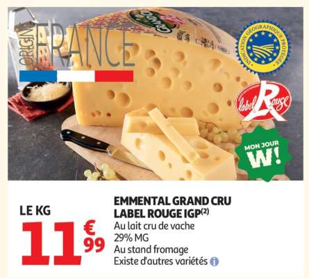 Emmental Grand Cru Label Rouge Igp