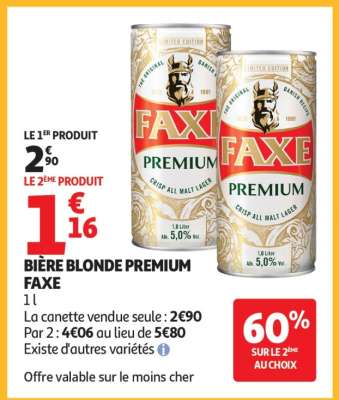 BIÈRE BLONDE PREMIUM FAXE