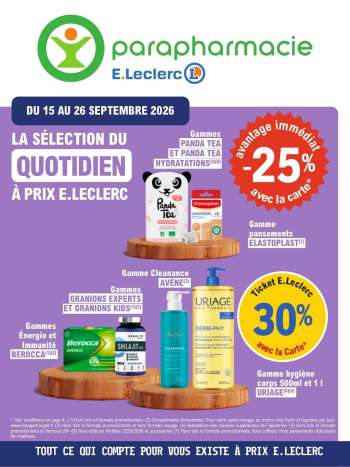 Catalogue E.Leclerc - 15/09/2026 - 26/09/2026.