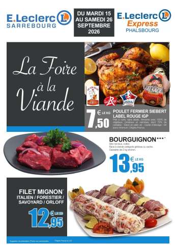 Catalogue E.Leclerc - 15/09/2026 - 26/09/2026.