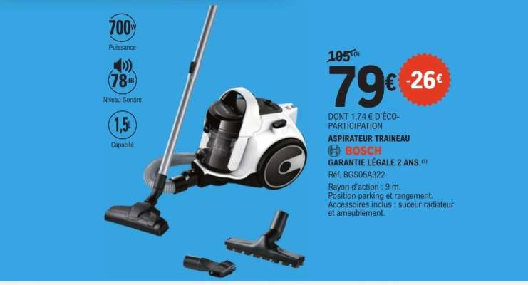 ASPIRATEUR TRAINEAU BOSCH
